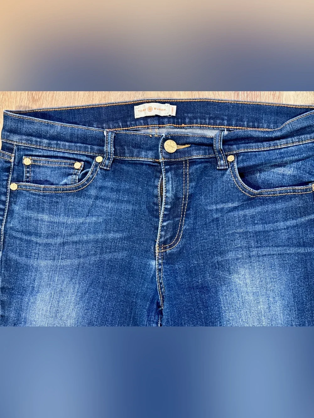 Tory Burch Women's Dark Blue Skinny Jeans